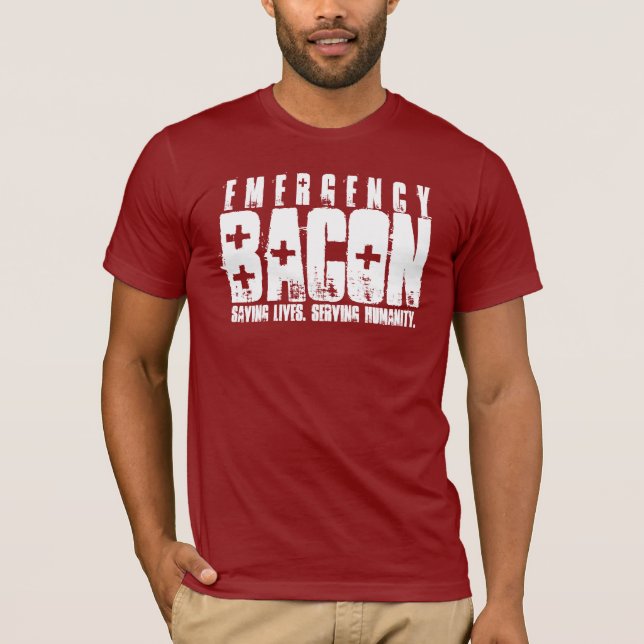Nöd- bacon tee shirt (Framsida)