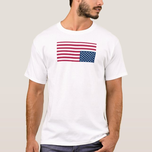 nöd flagga upp och ned t shirt (Framsida)