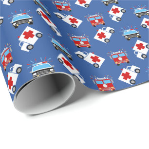Nöd- fordon   avfyrar   polis   EMT Presentpapper