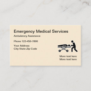 Nöd- medicinskt tema för EMT Visitkort
