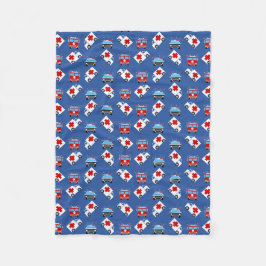 Nöd- polis | för fordon | avfyrar | EMT Fleecefilt