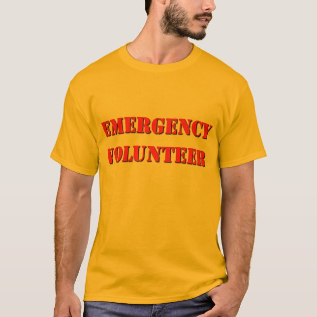 Nöd- volontär t-shirt (Framsida)