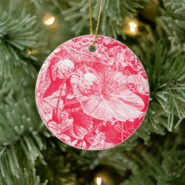 Nodding Lotus (Red) - Julgransprydnad Keramik