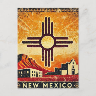 Nödistressed Grunge New Mexico Vykort