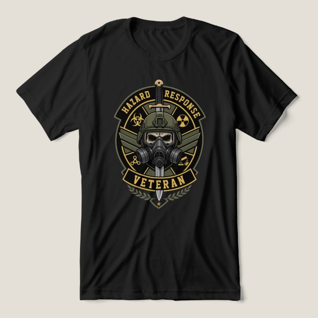 Nödlägesförsvarsoperationer CBRN Veteran Emblem T Shirt (Design Framsida)