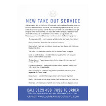 Nödrestaurang meddelande nytt blått menyval