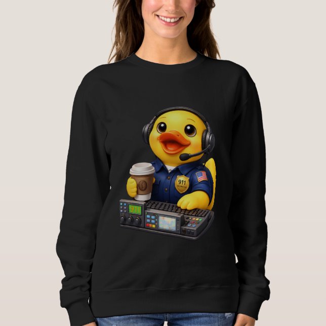 Nödsändning 911 Dispatcher Gummi Anka Ank T Shirt (Framsida)