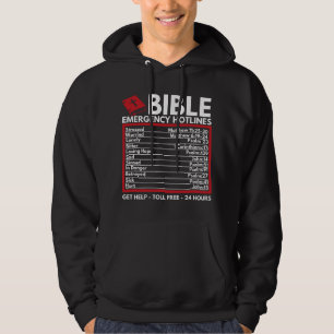 Nödsiffror för Bibeln - Rolig kristen Bibel & Hoodie