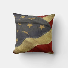 Nödställd amerikansk flagga utomhuskudde