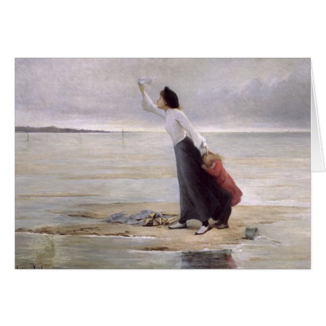 Nödställt resningTide Hälsningskort (Framsidan Horizontal)