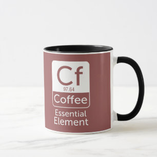 Nödvändig elem för roligt kaffe för kemivitssk mugg