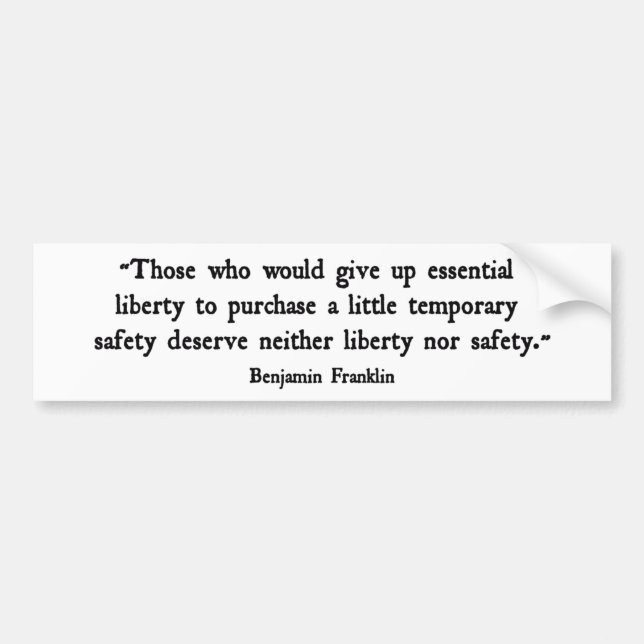 Nödvändig frihet bildekal (Framsidan)