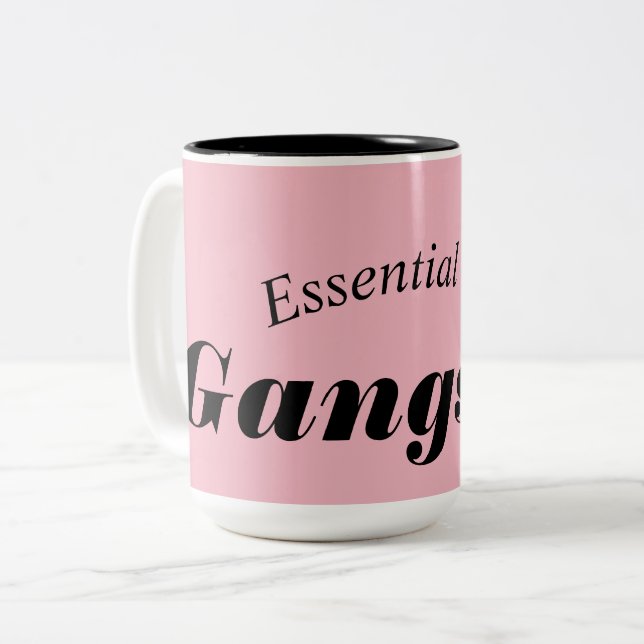 Nödvändig olje- gangstermugg Två-Tonad mugg (Framsida vänster)