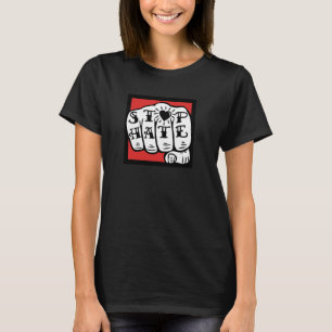 Nödvändig stopphatutslagsplats tee shirt