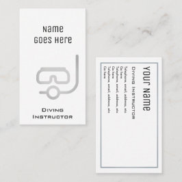 "Nödvändiga" dykninginstruktörvisitkortar Visitkort