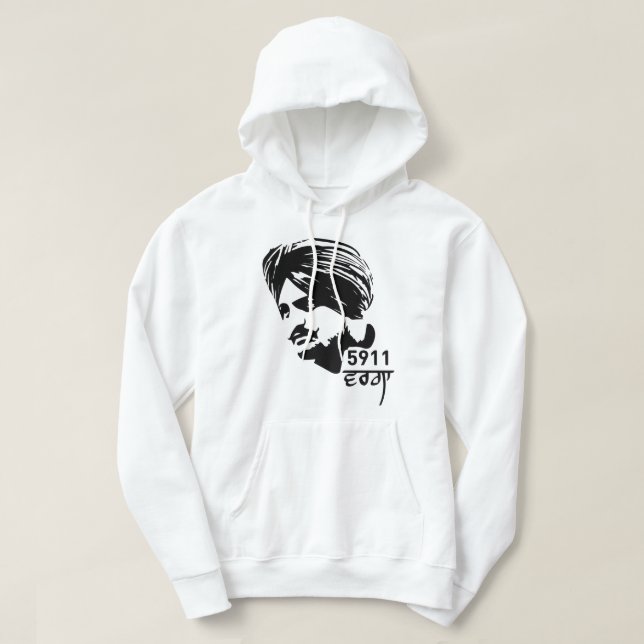 Nödvändiga gåvor Sidhu Punjabi Cinema Moose Wala C Hoodie (Design framsida)