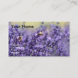 Nödvändiga olje- visitkortar med lavendel visitkort
