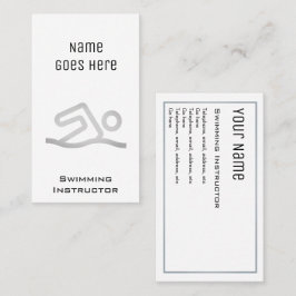 "Nödvändiga" simninginstruktörvisitkortar Visitkort