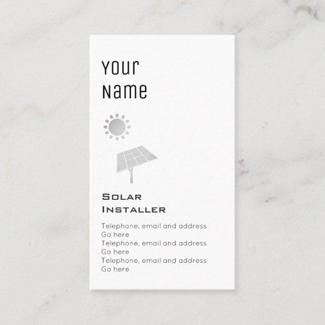 "Nödvändiga" sol- prisa kort (Framsida)