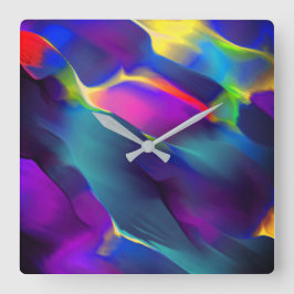 Nödvändighet och färgad, blått dominerar fyrkantig klocka