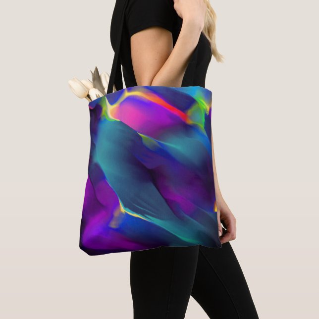 Nödvändighet och färgad, blått dominerar tygkasse (Närbild)