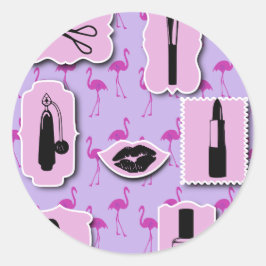 Nödvändigheten av den kosmetiska Logotypen Mönster Runt Klistermärke