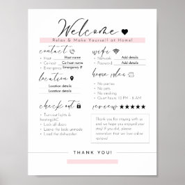 Nödvändigt Info Sign för Airbnb - Airbnb House Reg Poster