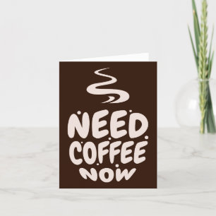 Nödvändigt kaffeanteckningskort nu helgkort