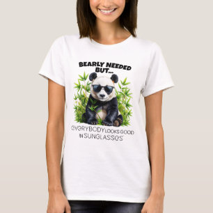 Nödvändigtvis Panda-solglasögon Puns – ELGIS T Shirt