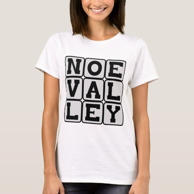 Noe Valley, San Francisco District Tee (Framsida)