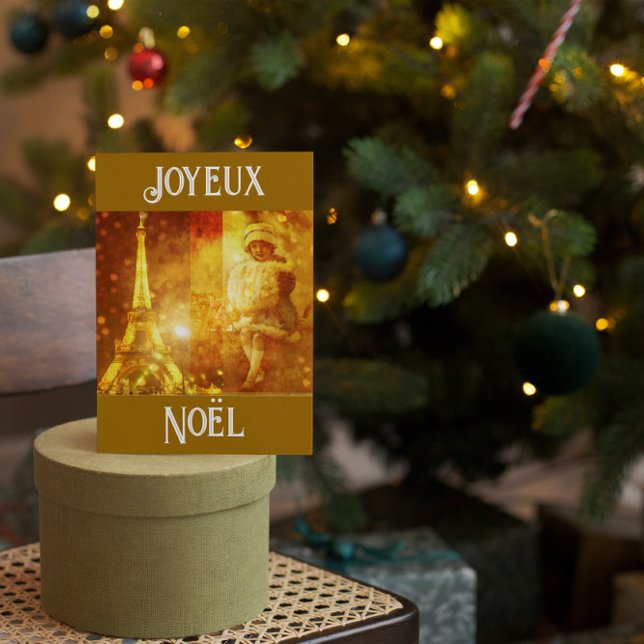 Noel a Paris collage Helgkort (Skapare uppladdad)