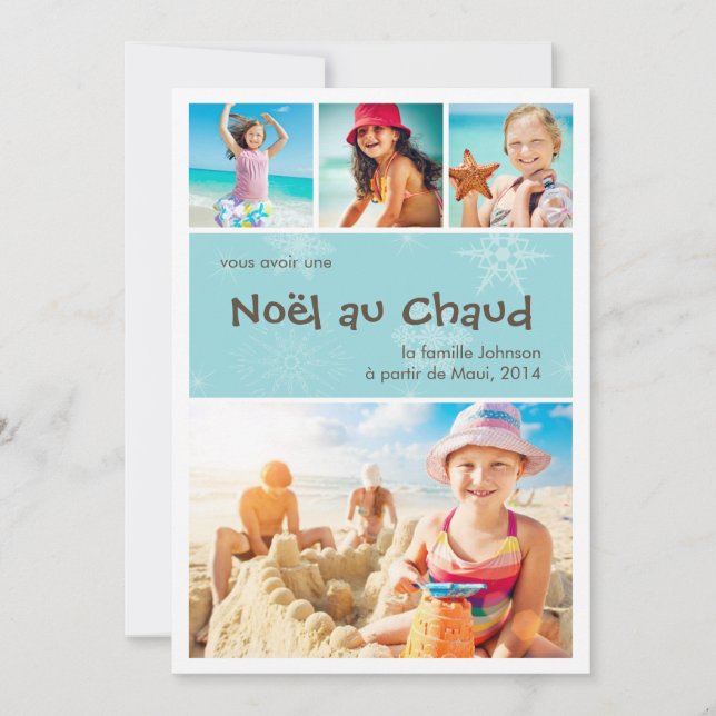 Noël au Chaud 4 carte de phode vacances (Framsida)