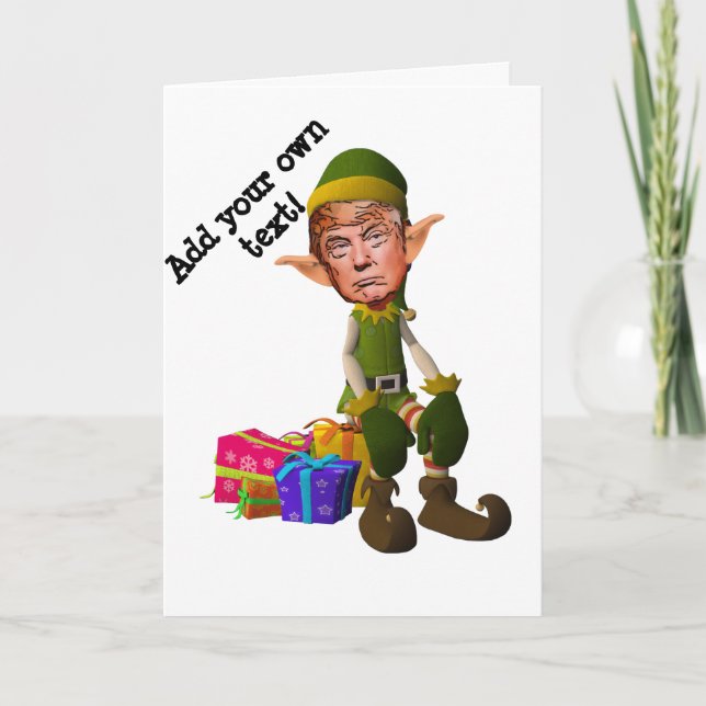 Noel avec le lutin Trump Helgkort (Framsida)