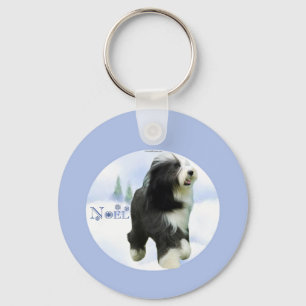 Noel Bearded Collie Nyckelring
