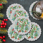 NOEL Berries och Greenery jul Underlägg Papper<br><div class="desc">Ord NOEL mellan vinterhalsen och löv på grått (eller färg) är dessa pappra underlägg eleganter för helgdag tillfälle. MATCHING-objekt i vår butik.</div>