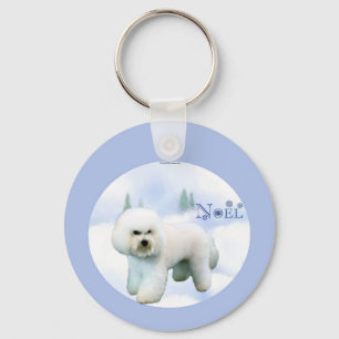 Noel Bichon Frise - Anpassad Nyckelring