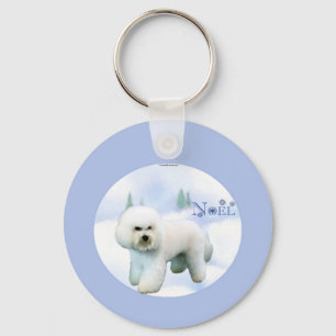 Noel Bichon Frise Nyckelring