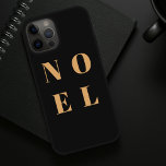 Noel Black och Guld | Snyggten Trendig jul<br><div class="desc">Enkelt,  snyggt och fet "Noel" citerar art helgdag i elegant guld på en luxersvart bakgrund i modern minimalistisk typografisk stil. Hälsning kan lätt bli personlig för en unik och personlig helgdag som är utmärkande för folkmassan!</div>
