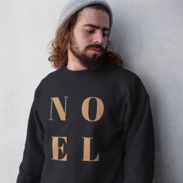 Noel Black och Guld | Snyggten Trendig jul Lång Ärmad Tröja