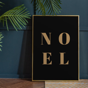 Noel Black och Guld   Snyggten Trendig jul Poster