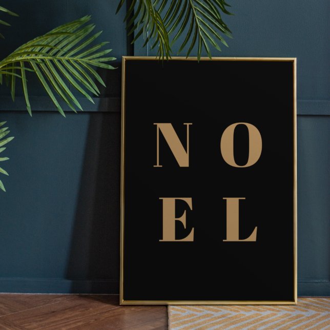 Noel Black och Guld | Snyggten Trendig jul Poster (Skapare uppladdad)
