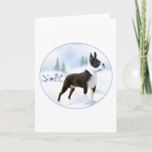 Noel Boston Terrier-julkort Helgkort