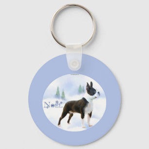 Noel Boston Terrier Keychain Nyckelring