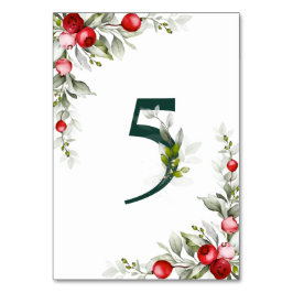 Noel Botanical Bord 5 Bröllop Bordsnummer