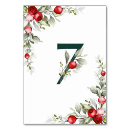 Noel Botanical Bord 7 Bröllop Bordsnummer