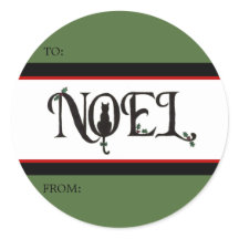 Noel Cat Gift Märkre Stickers