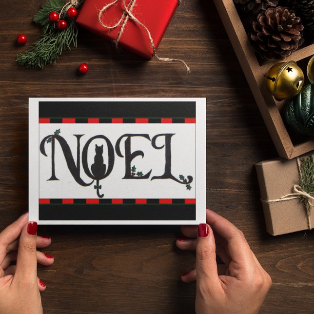 Noel Cat-julkort Helgkort (Skapare uppladdad)