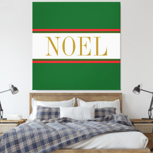NOEL Colorful Bright Red Black Rand Canvastryck