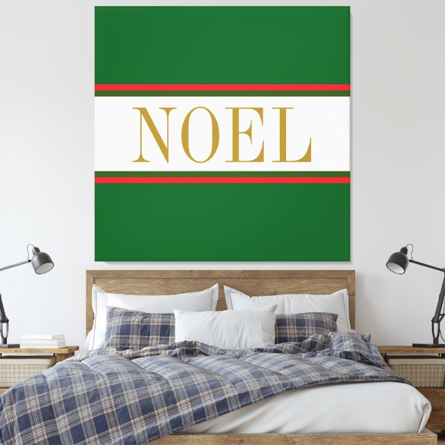 NOEL Colorful Bright Red Black Rand Canvastryck (Insitu (sovrum))