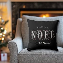 Noel Decorative Black Red Personlig jul Kudde